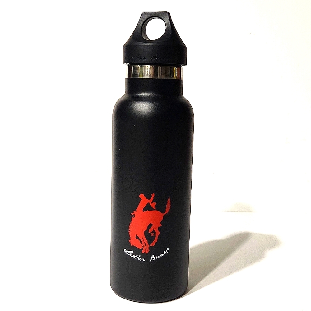 NEW Pendleton Whisky Let'er Buck Black Metal Water Beverage Bottle